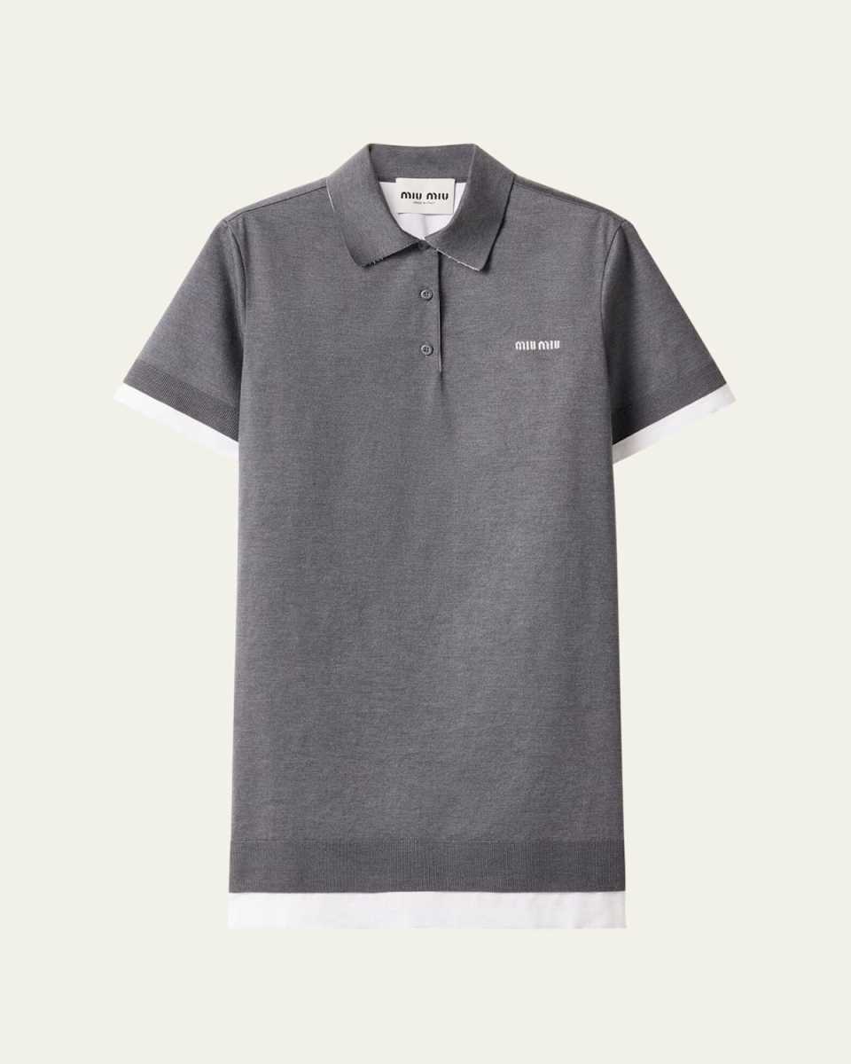 Short-Sleeve Mini Polo Dress